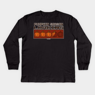 Pumpkin Season Loading Meter Kids Long Sleeve T-Shirt